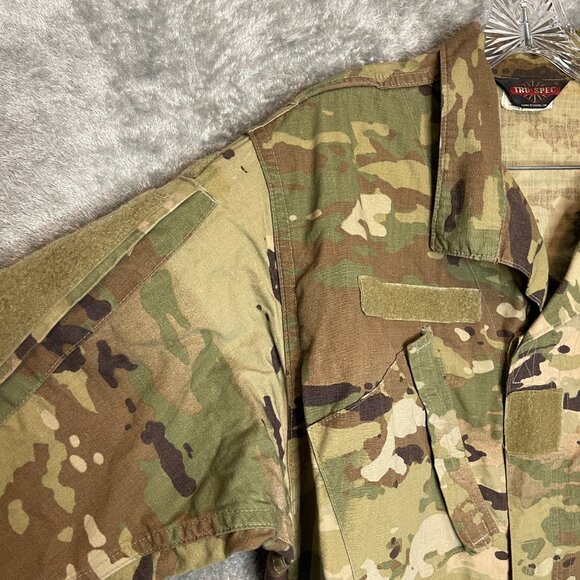 Tru Spec Women Military Army ACU OCP Scorpion Camo Full Zip Cargo Jacket M Long - Picture 3 of 13